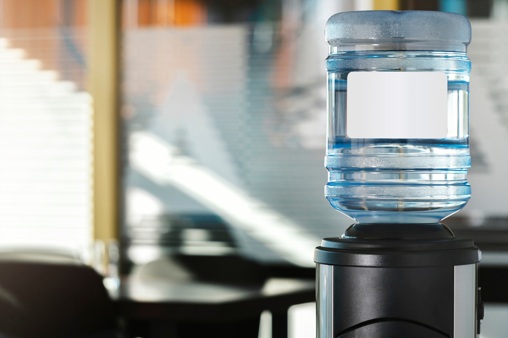 A water dispenser in an office.